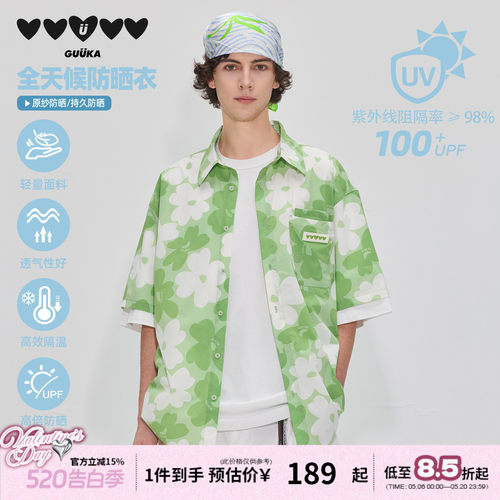 GUUKA夏威夷度假短袖衬衫
