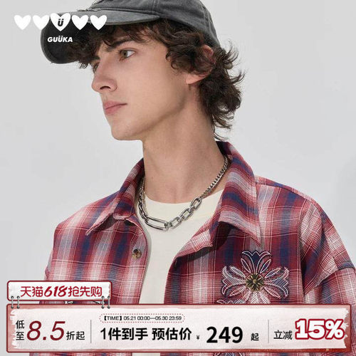 GUUKA哥特风夏季短袖衬衫