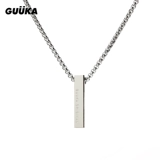 Ожерелье подходит для мужчин и женщин, прямоугольная подвеска в стиле хип-хоп для влюбленных, подарок на день рождения