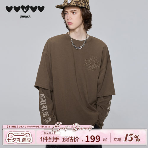 GUUKA复古哥特风印花长袖