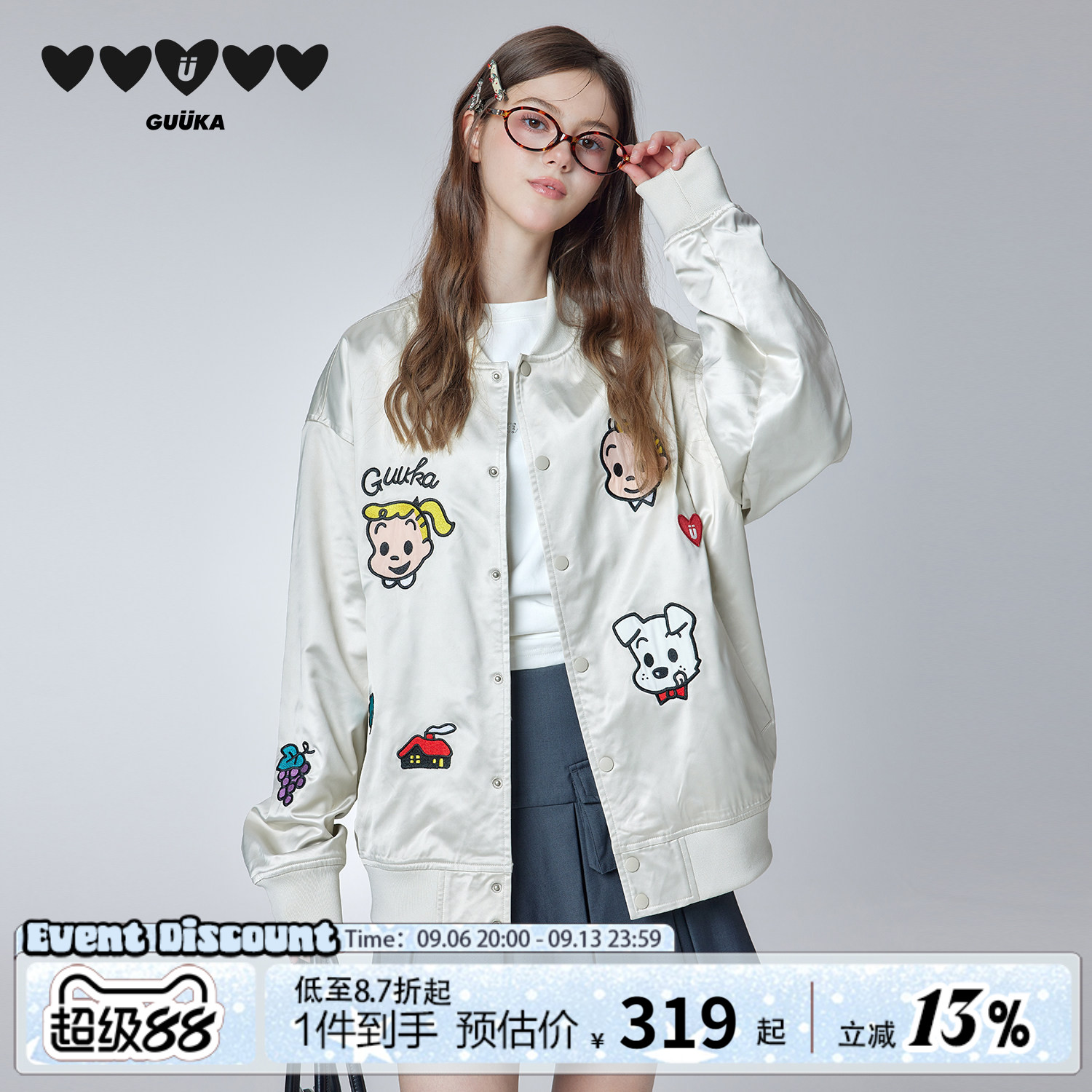 GUUKA&原田治联名横须贺棒球服图片