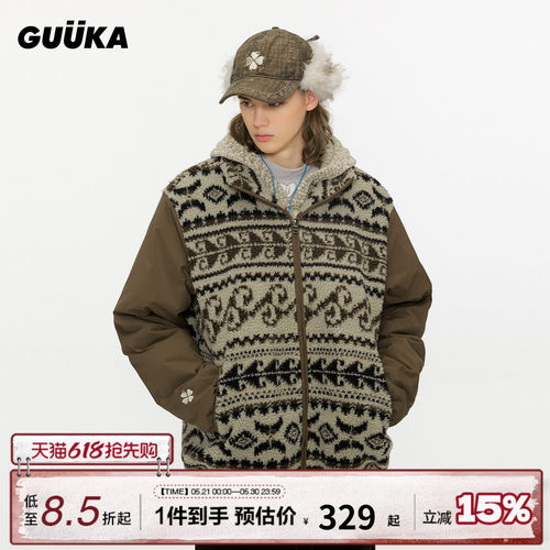 GUUKA冬季费尔岛棉服外套
