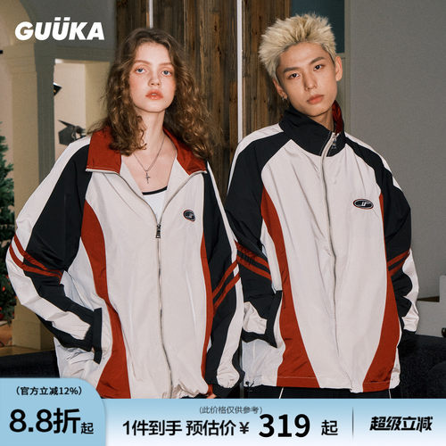 GUUKA高领复古机车服夹克