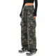 hop Women wide hip workwear pants女迷彩裤 camouflage leg