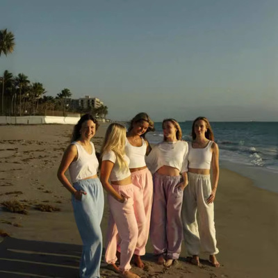 Women casual long leg loose sports pants女长款束脚宽松运动裤