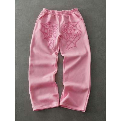 Men fashion trend printed sweatpants小众设计感时尚潮流卫裤男