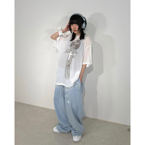 Women's clothing niche design, casual loose pants女宽松长裤