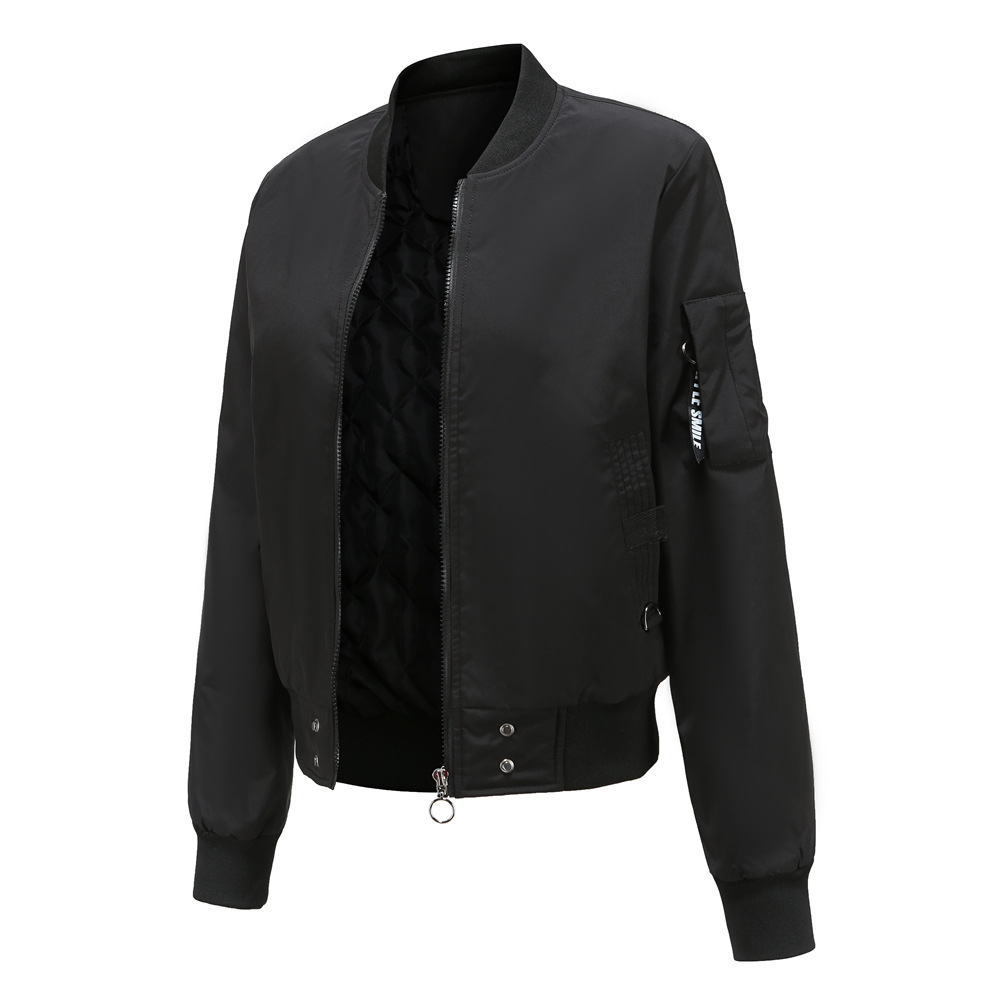 Women's short jacket with cotton clip for pilots棉夹女短夹克