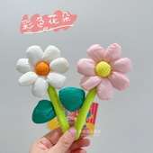 立体布艺大花朵胸针彩色大花窗帘点缀可爱少女书包别针包包装 饰品