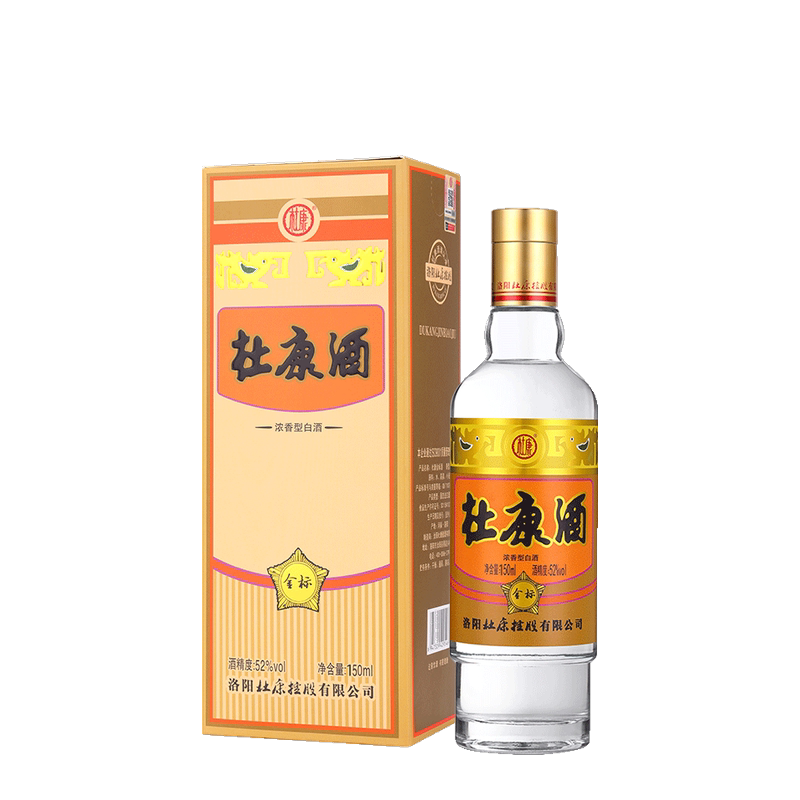 杜康酒52度纯粮浓香金标150ml图片