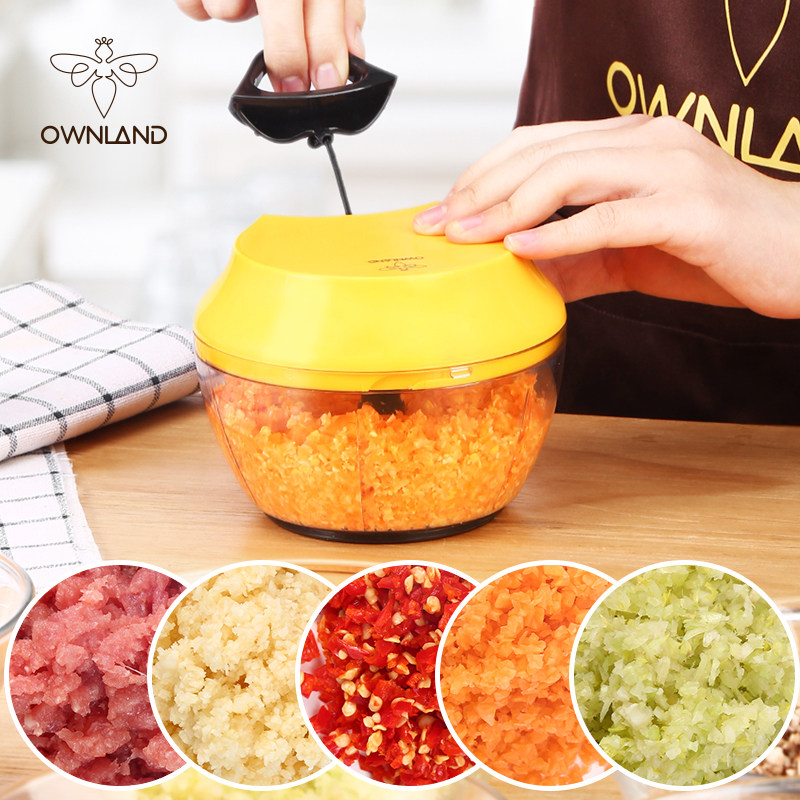 宝宝辅食拉绳料理厨房神器绞肉机