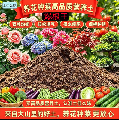 高品质营养土花卉盆栽绿植果树扦插育苗盆景专用土壤盆景种植土