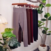 秋冬高腰打底裤 桑蚕丝羊毛薄绒加厚款 墨渲臻品 安全环保健康