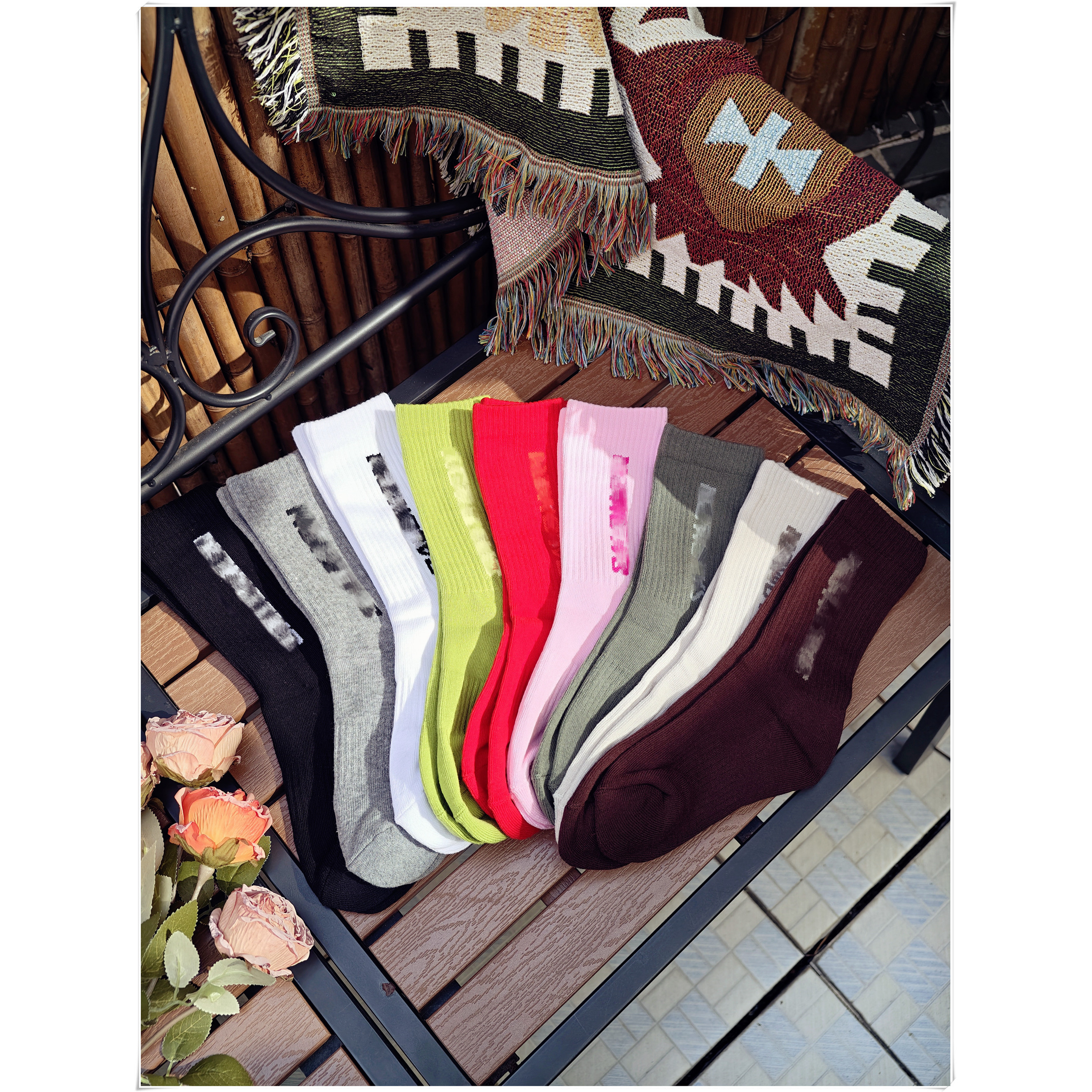 萨家封神男女款多巴胺彩色运动袜