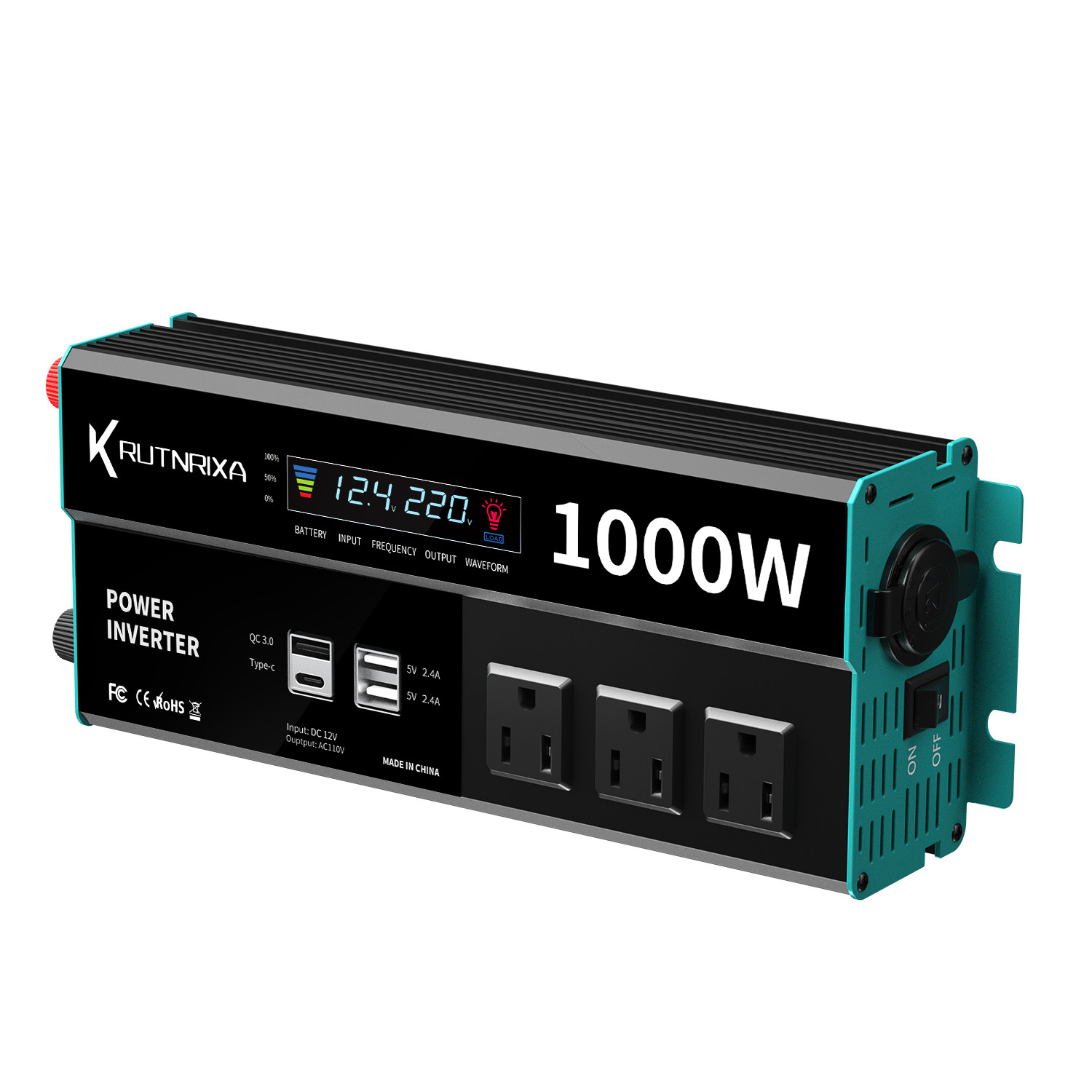 DOXIN1000W多功能逆变器 12V-220V伏电源转换器 24V220V 车载排插