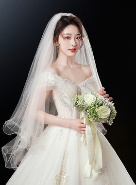 超仙森系头纱澜蒂纱结婚