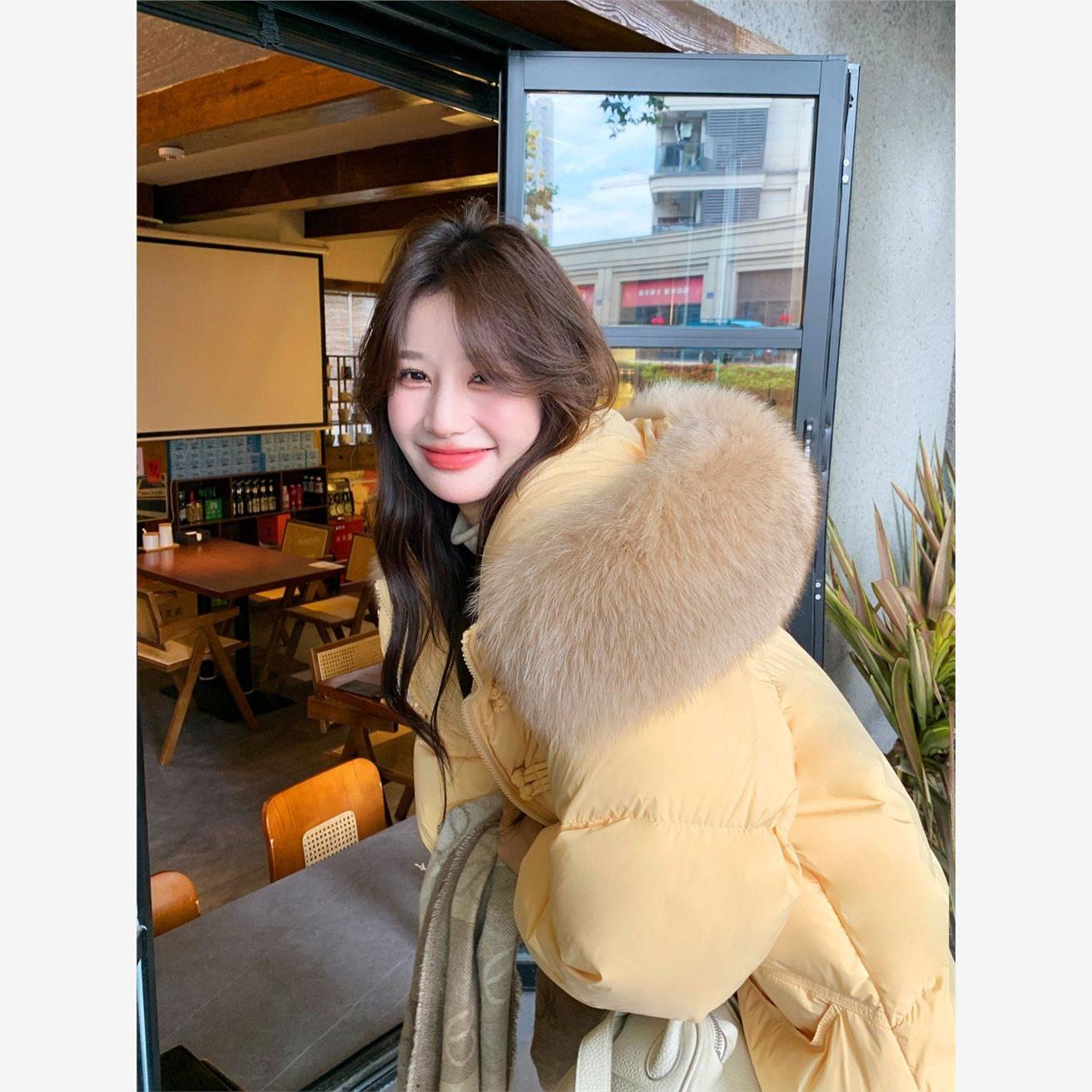 羽绒棉服新款2024中长款