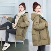 宽松大码 2023冬新款 棉衣女中长款 棉袄a字斗篷型加厚ins气质外套潮