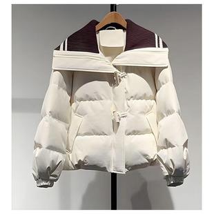 冬季羽绒棉服女2024新款翻领设计上档次外套加厚宽松棉衣高档棉袄