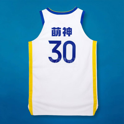 AU刺绣！库里球员版高端球衣定制