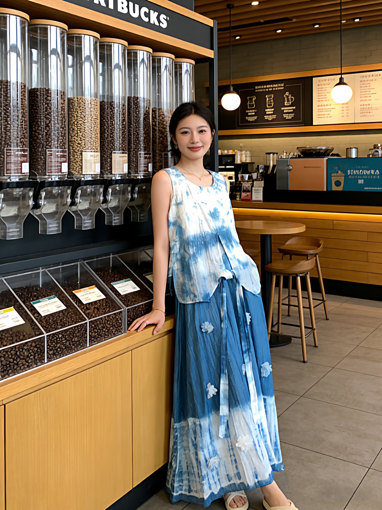 云南大理扎染裙子假两件连衣裙女夏2026新款海边超仙沙滩裙长裙女