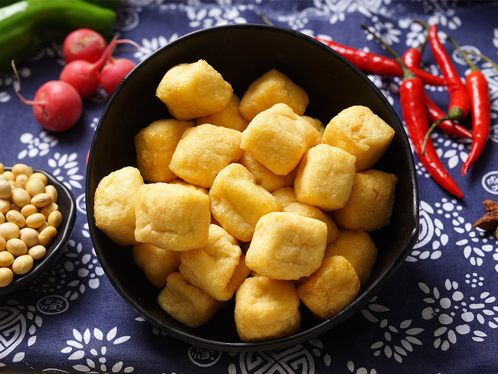 南京豆果果油果120g冷冻油炸豆腐果家庭装火锅食材麻辣烫豆制品