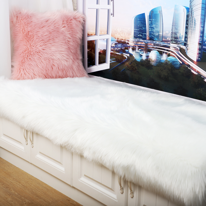 北欧长毛绒飘窗垫窗台垫榻榻米毛毛地毯四季通用2021年新款可定制