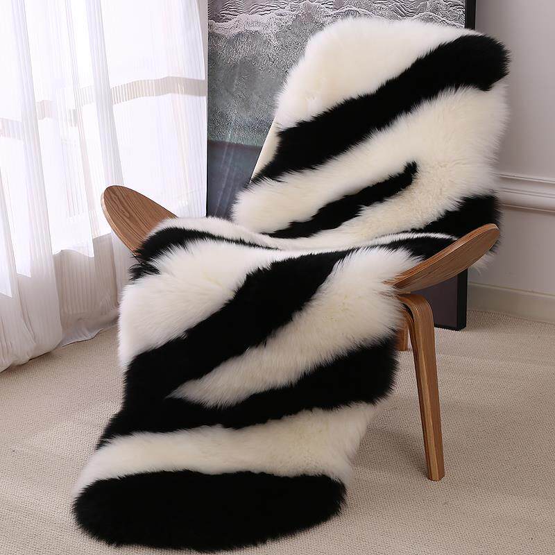 皮毛一体沙发垫真皮羊毛毯地垫定制飘窗垫澳洲纯羊毛长毛坐垫地毯
