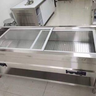 小碗菜保温台商用保温售饭台浏阳蒸菜台透明盖快餐保温菜台电加热