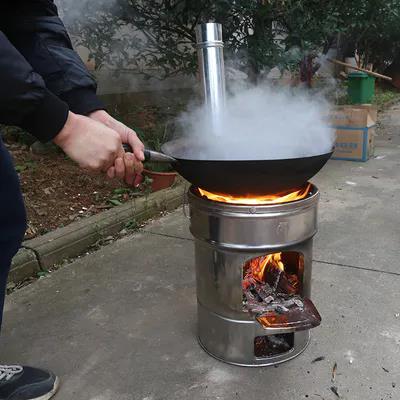 户外柴火炉农村取暖炉家用炒菜烧火做饭煮茶炉烧木柴火灶烧烤炉子