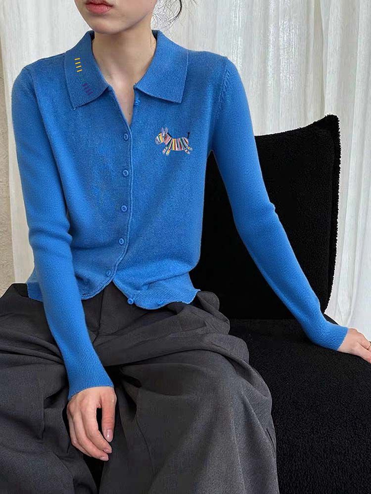 洋气减龄蓝色彩条马罩衫2025年新款覆古独特别致流行大码百搭上衣