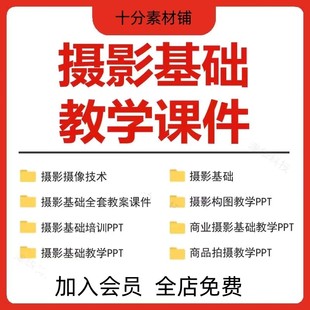 摄影技术基础PPT课件教案商业拍摄商品构图课程摄像教学培训教程