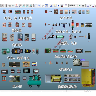 电工仿真模拟接线 电气仿真学习 控制电路设计 电器实训教学 软件
