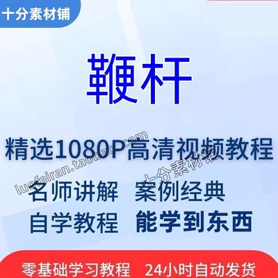 鞭杆视频教程全套从入门到精通技巧培训学习在线课程
