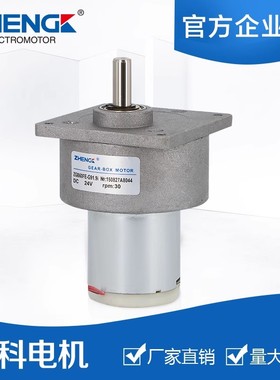 正科电机 直流减速电机 ZGB60FE 12V 24V 输出轴偏心 马达 60mm