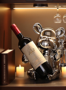 暴力熊创意高档客厅红酒架摆件酒柜装饰品家居玄关餐桌电视柜