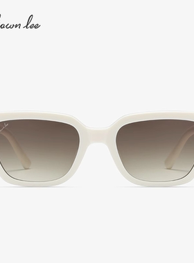Shawnlee小红书同款白色方框复古猫眼墨镜女款太阳镜防晒防紫外线