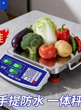 超然不锈钢面便携手提60kg电子称150kg商用计价高精准卖菜手提