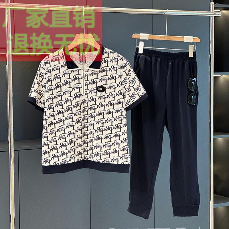 时尚休闲运动套装女短袖2025年夏装新款卫衣显瘦洋气薄款两件套