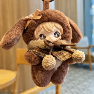 兔闪闪娃衣可爱冬季斗篷圣诞披肩田栩宁同款衣服搪胶公仔换装