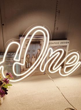 1 2 3 4 5 6 one Neon Sign霓虹灯生日Birthday装饰氛围灯牌定制