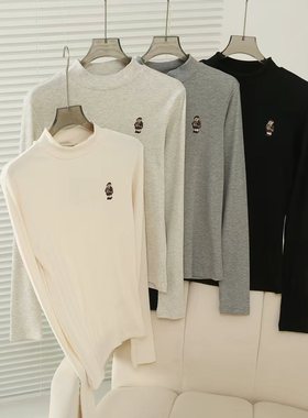 2025秋季新款女装学院风柔软舒适套头长袖T恤打底衫TTLA258901P