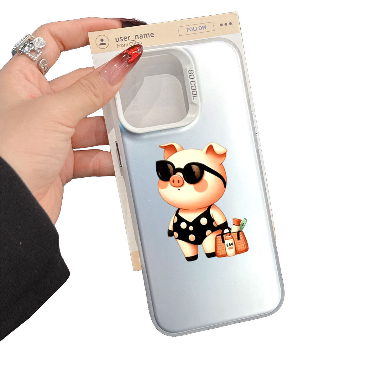 可爱小猪猪 适用于iPhone17全包16pro手机壳苹果15promax软华为mate70保护套OPPO K红米k90