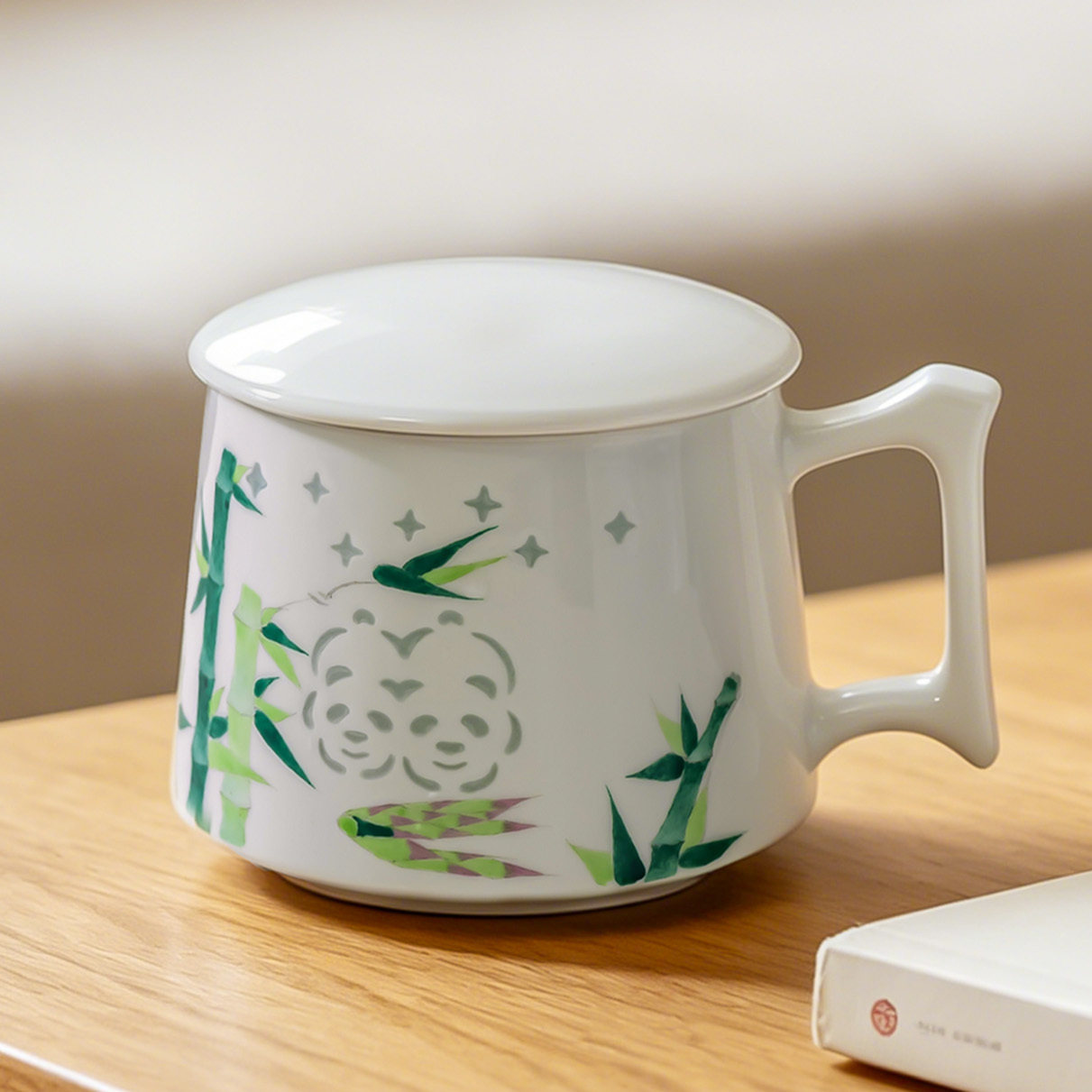 瓷都三彩玲珑茶杯高温烧制国潮风