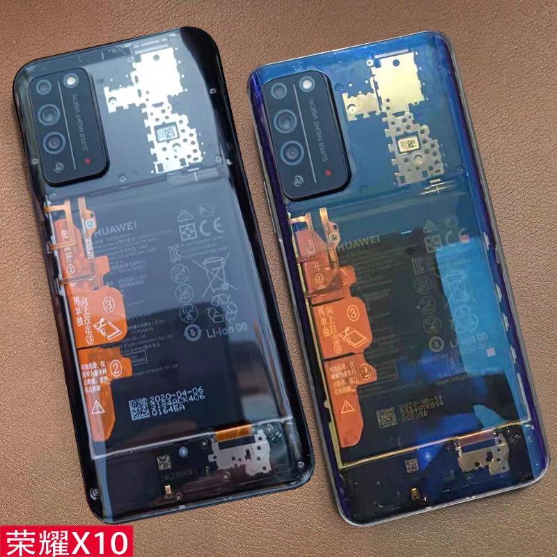 适用华为荣耀x10玻璃后盖 honorx10后壳手机后屏电池