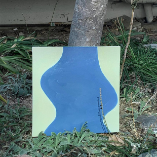 懒伞 饰画卧室背景创意画玄关过道抽象几何落地画 莫兰迪色简约装