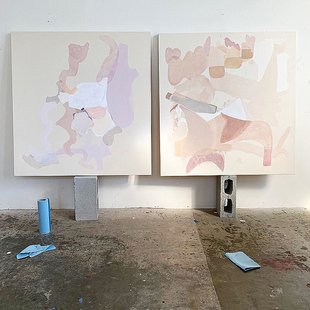 缤纷乐途 饰画抽象房间挂画方形床头壁画 umbluela莫兰迪色客厅装