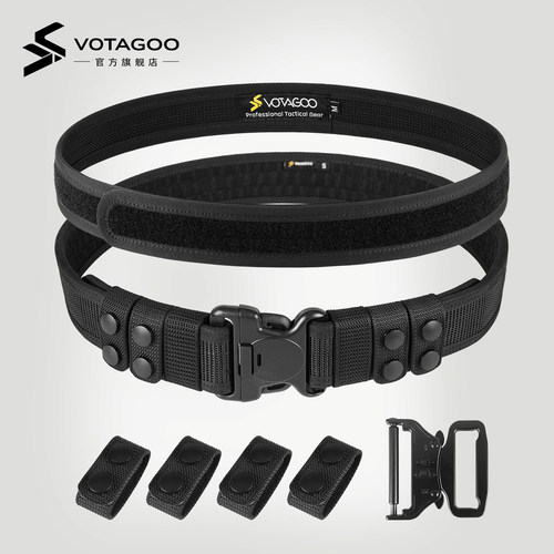 VOTAGOO 美式特勤战术腰封 巡逻执勤安保武装腰带MOLLE系统外挂警