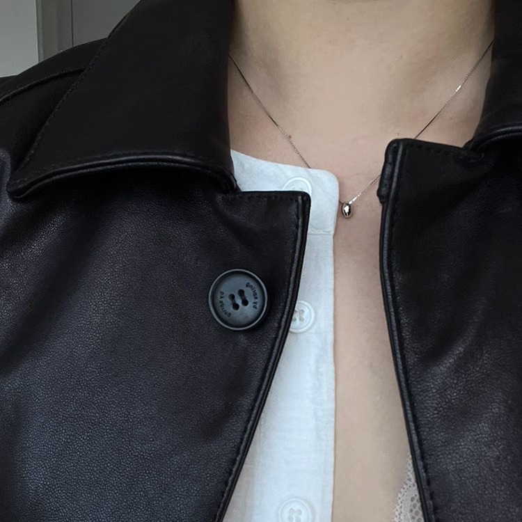 秋冬迷你高级小众银豆项链纯银女