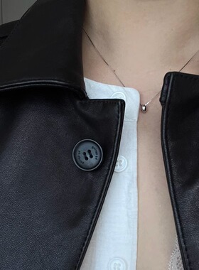 秋冬迷你高级小众银豆项链纯银女